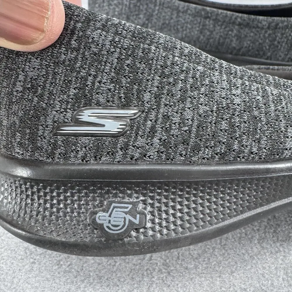 Skechers Go Step Lite 14479 Womens 6.5 Black Gray‎ Ballet Flats Slip On Shoes